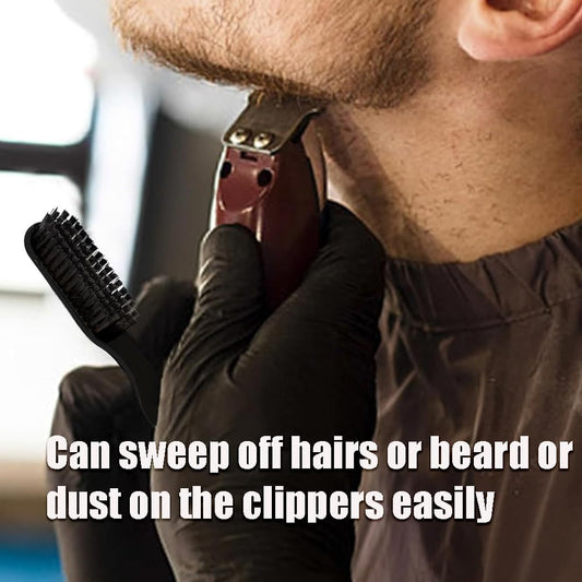4 Pcs Dual Head Men Oil Hair Brush, Barber Brush and Barber Comb Beard Brush Hair Cutting Comb Salon Shave Brush for Men Salons Home Use