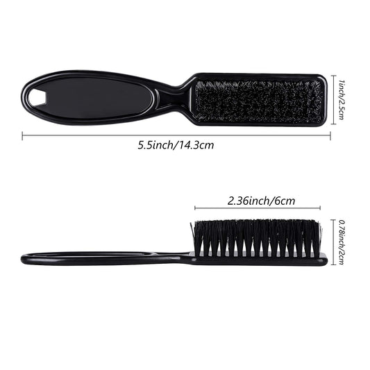 4 Pieces Barber Salon Blade Cleaning Brush Cleaning Clipper Brush Nylon Hair Styling Brush Tool, Black